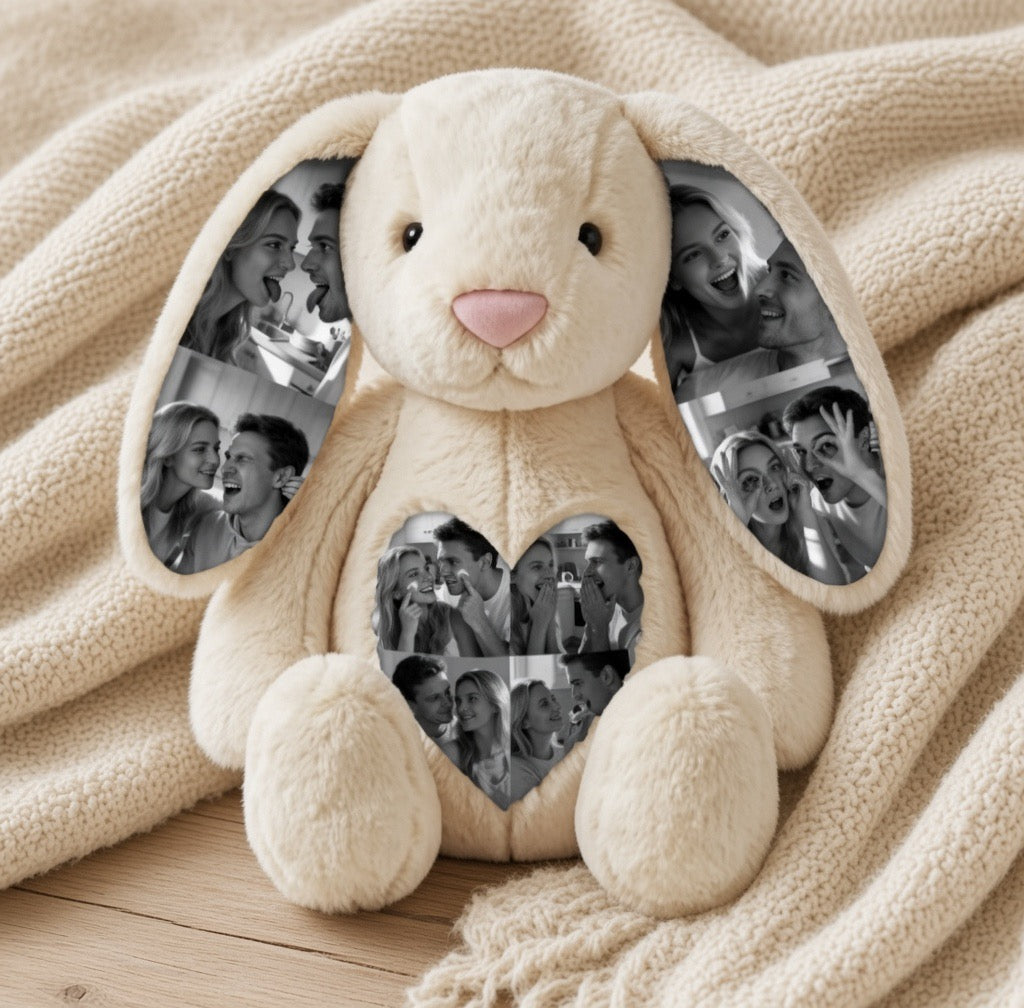 BunBun – personalizuotas triušiukas su jūsų nuotraukomis